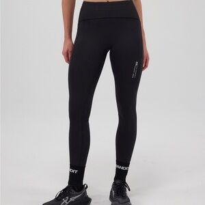 Bandit Running Stamina Flatlock High Waist Leggings- Black - NEW
